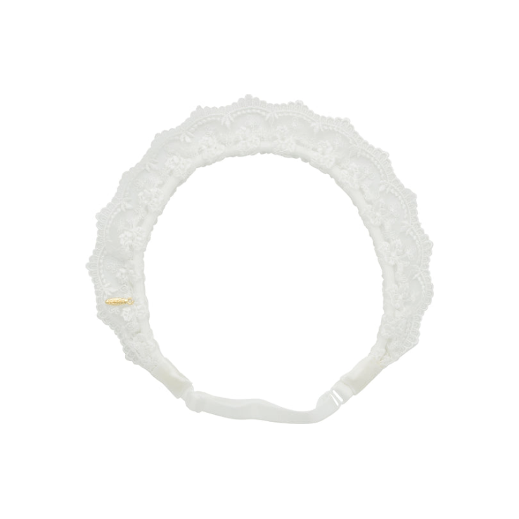Lace Crown Wrap - White