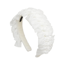 Velvet Ties Ribbon Headband - White