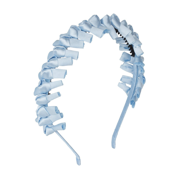 Satin tied Headband - Slate Blue