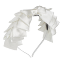 Pleated Ribbon Headband - White