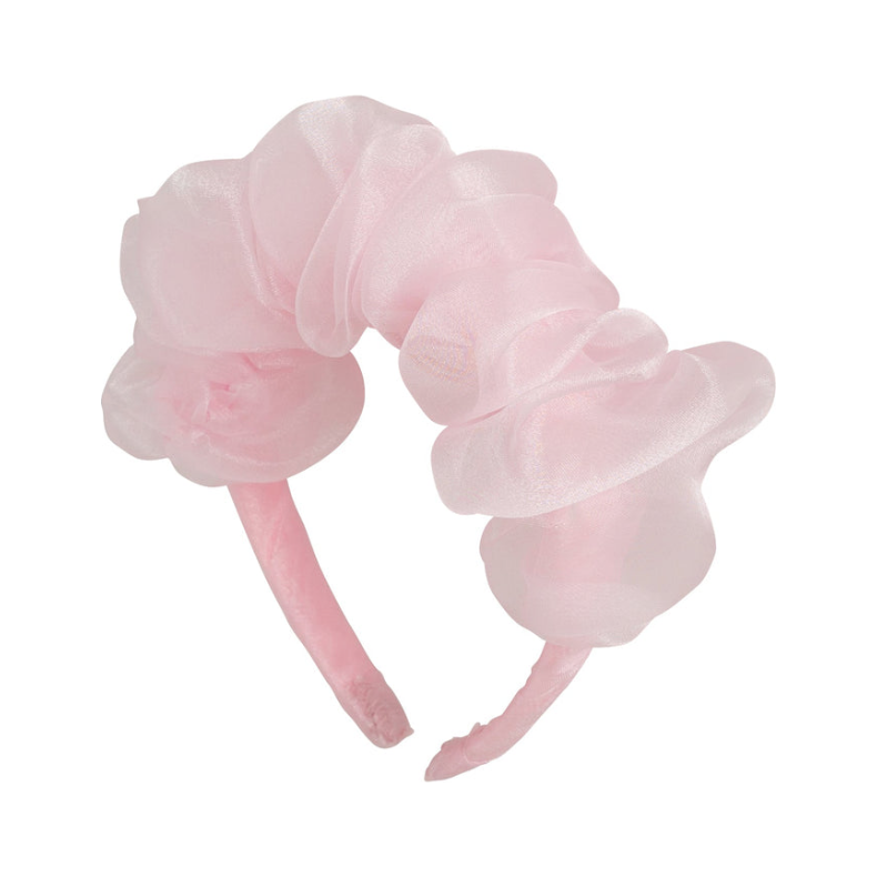 Organza Bunches Headband - Pink