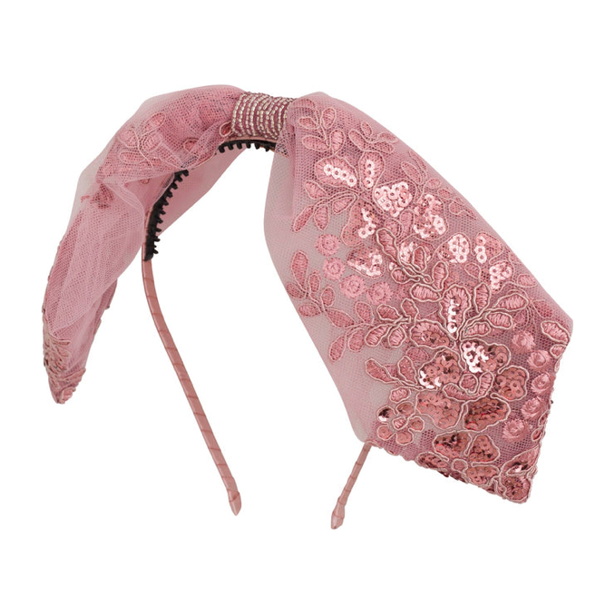 Ballroom Tapered Headband - Rose Brocade