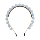 Uneven Marble Headband - Light Blue