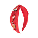 Red Jeweled Charmed Christmas Headband