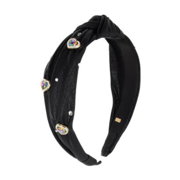 Shimmer 3D Hearts Headband - Black