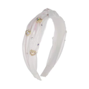 Shimmer 3D Hearts Headband - White