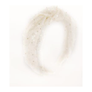 Crystallized Pearl/Sequined Knot Headband - Ivory