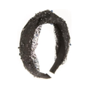 Crystallized Pearl/Sequined Knot Headband - Black