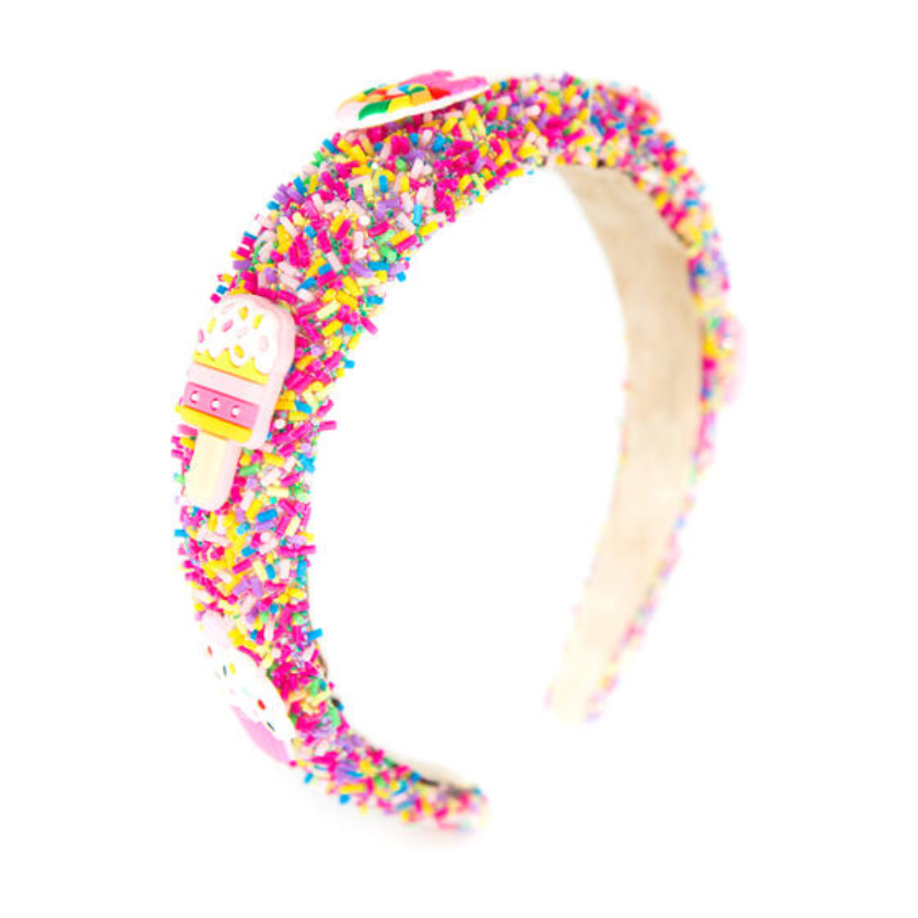 Sprinkle Padded Charm Headband - Fuchsia Multi