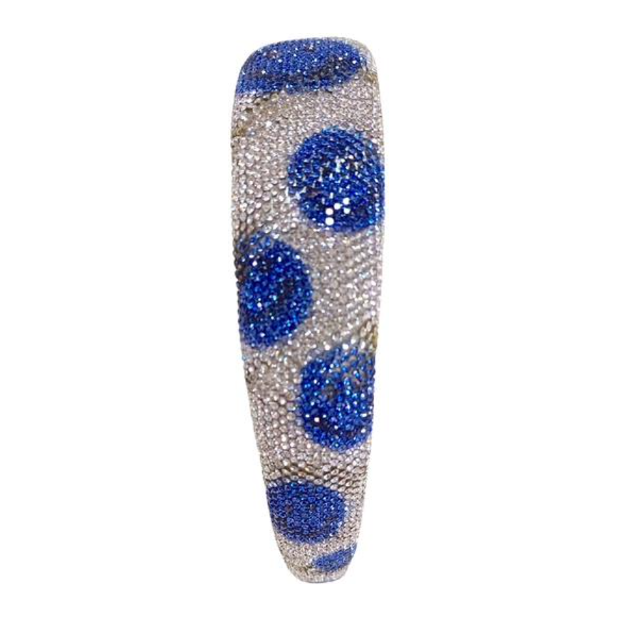 Fully Crystal Smiley Headband - Blue