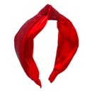Half Crystal Knot Headband - Red