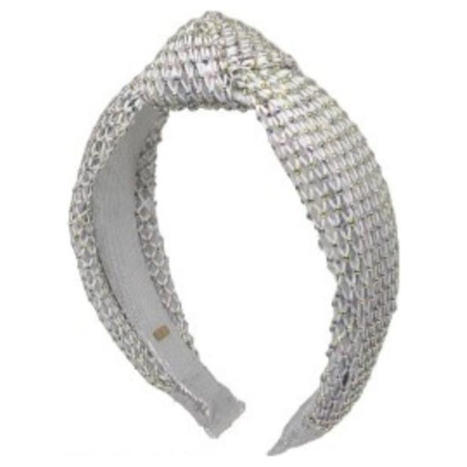 Crystal Net Headband - White