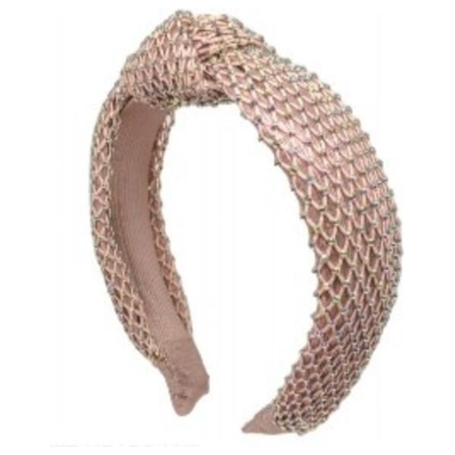 Crystal Net Headband - Pink