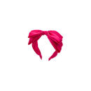 Long Satin Bow with Stones - Fuchsia