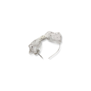 Double Lace Thin Headband - White