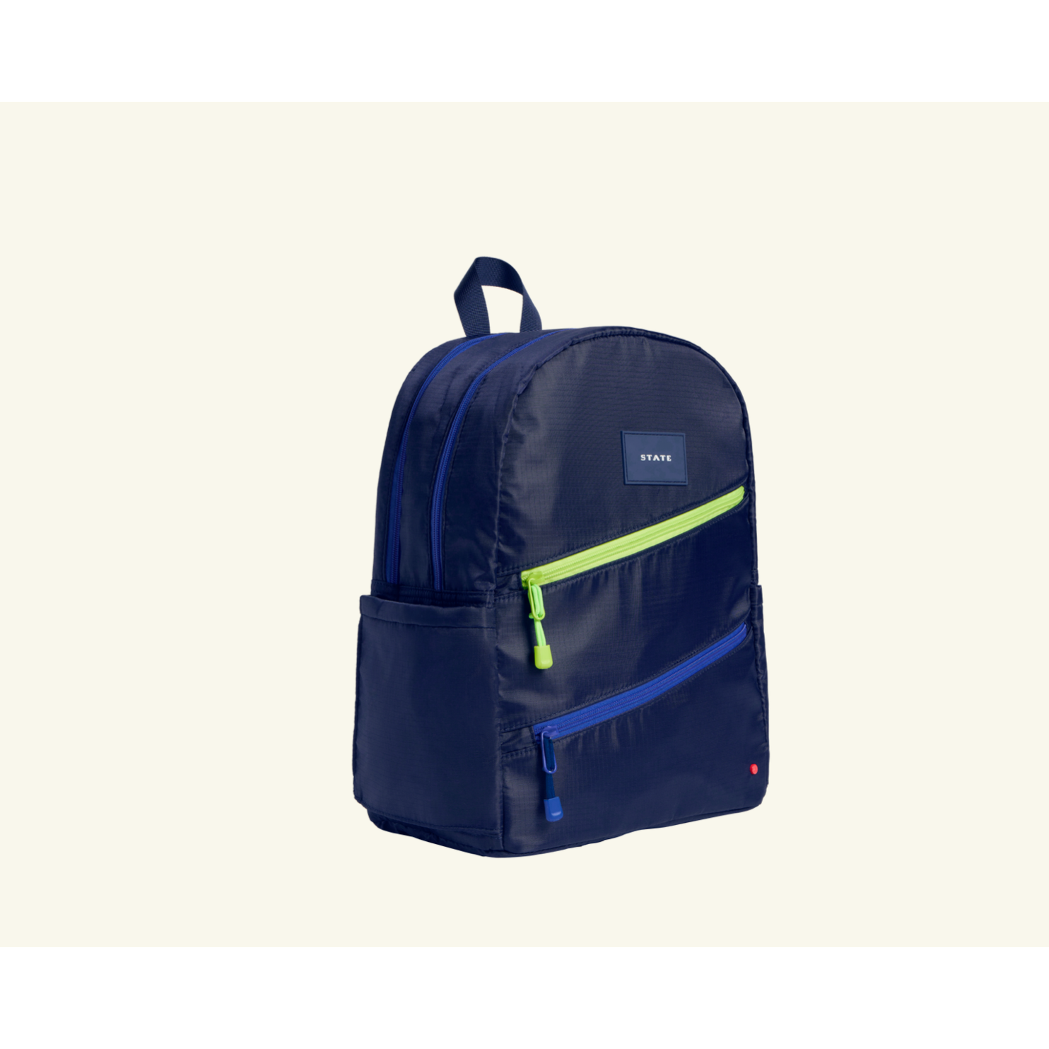 Double Pocket Backpack Diagonal Zippers