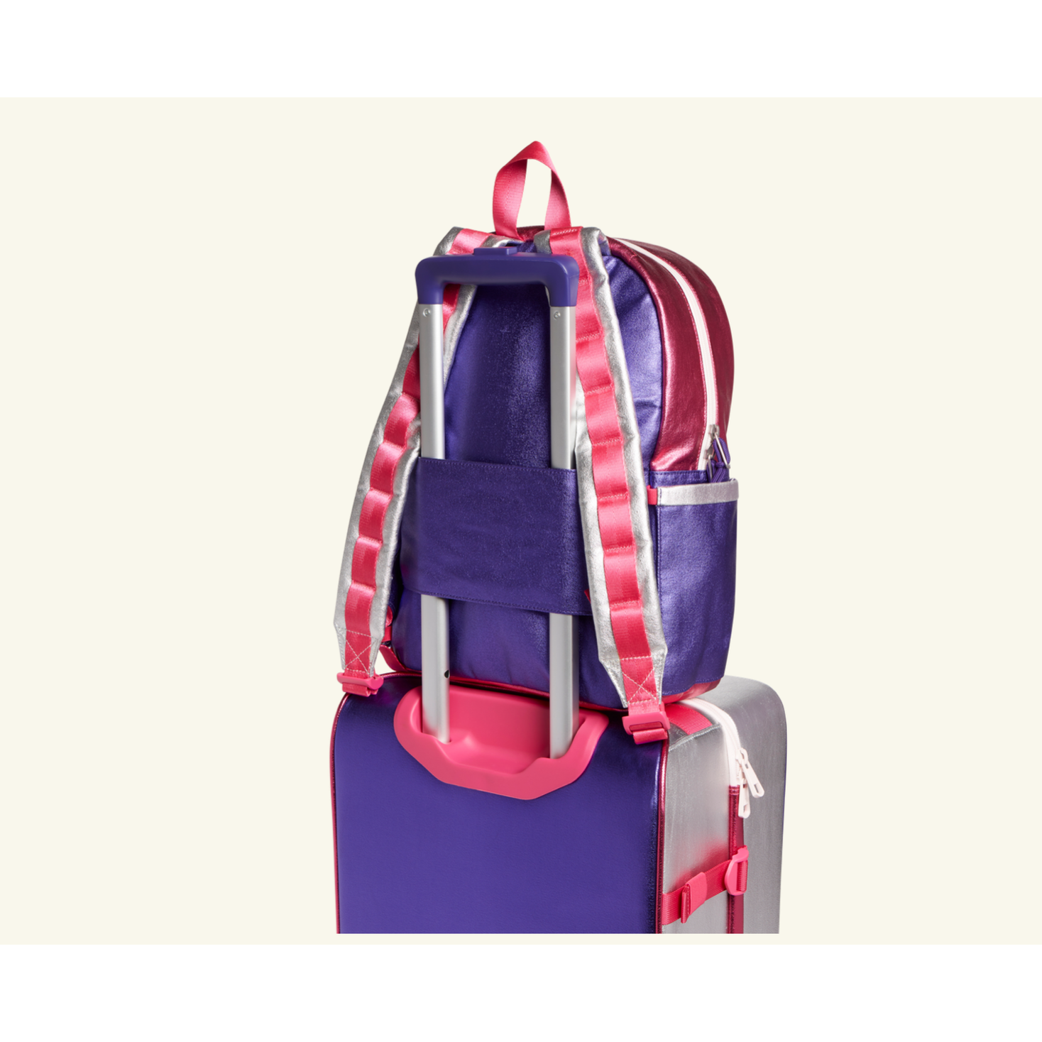 Travel Backpack - Metalic Purple