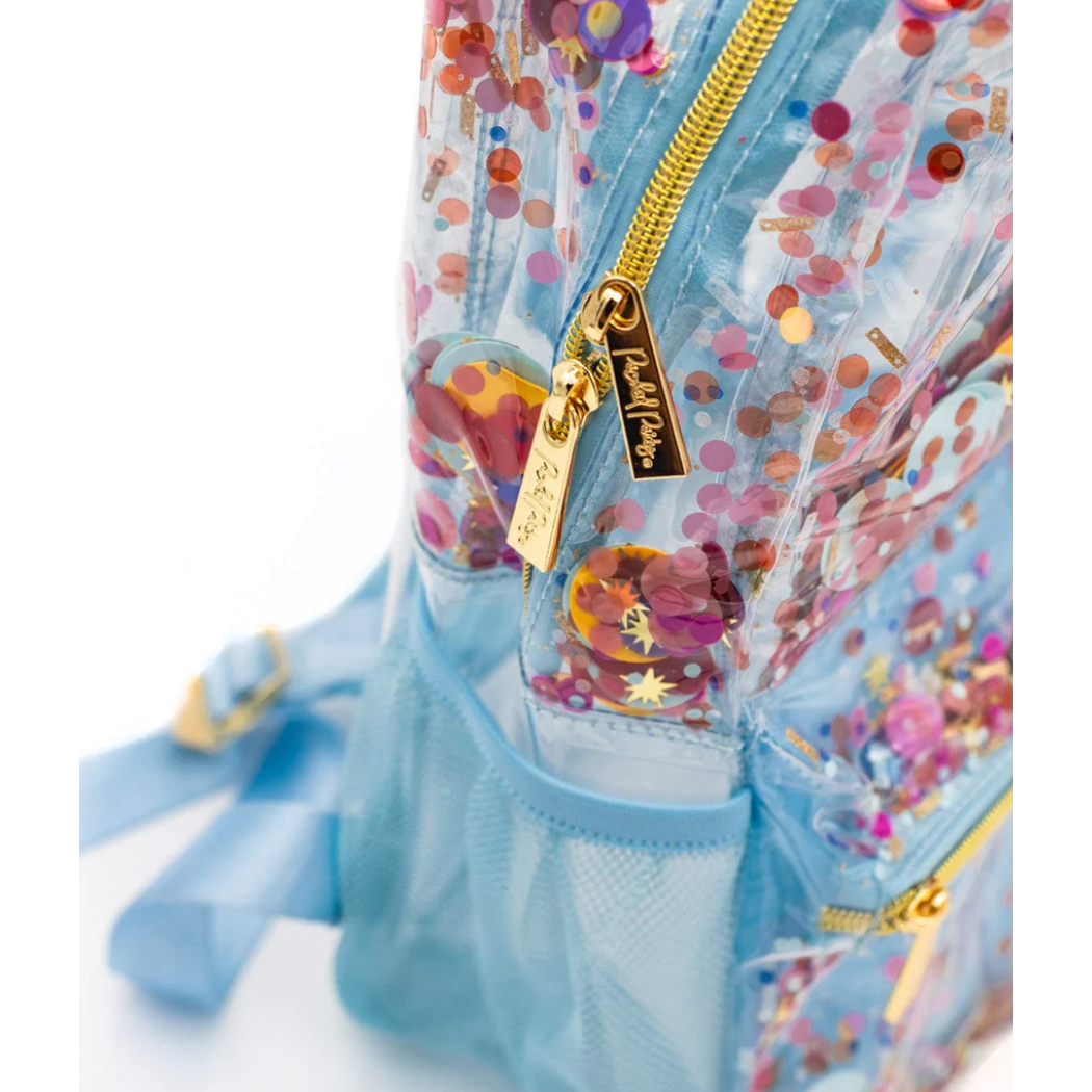 Confetti Clear Backpack - Light Blue