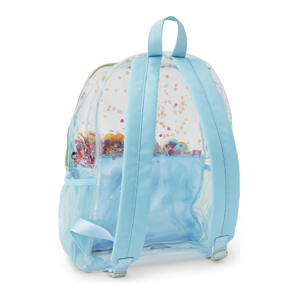 Confetti Clear Backpack - Light Blue