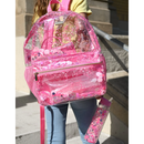 Confetti Clear Backpack - Fuchsia