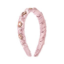 Satin Stone Headband - Pink