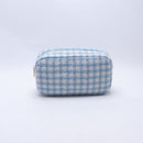 Medium Light Blue Checkers Pouch