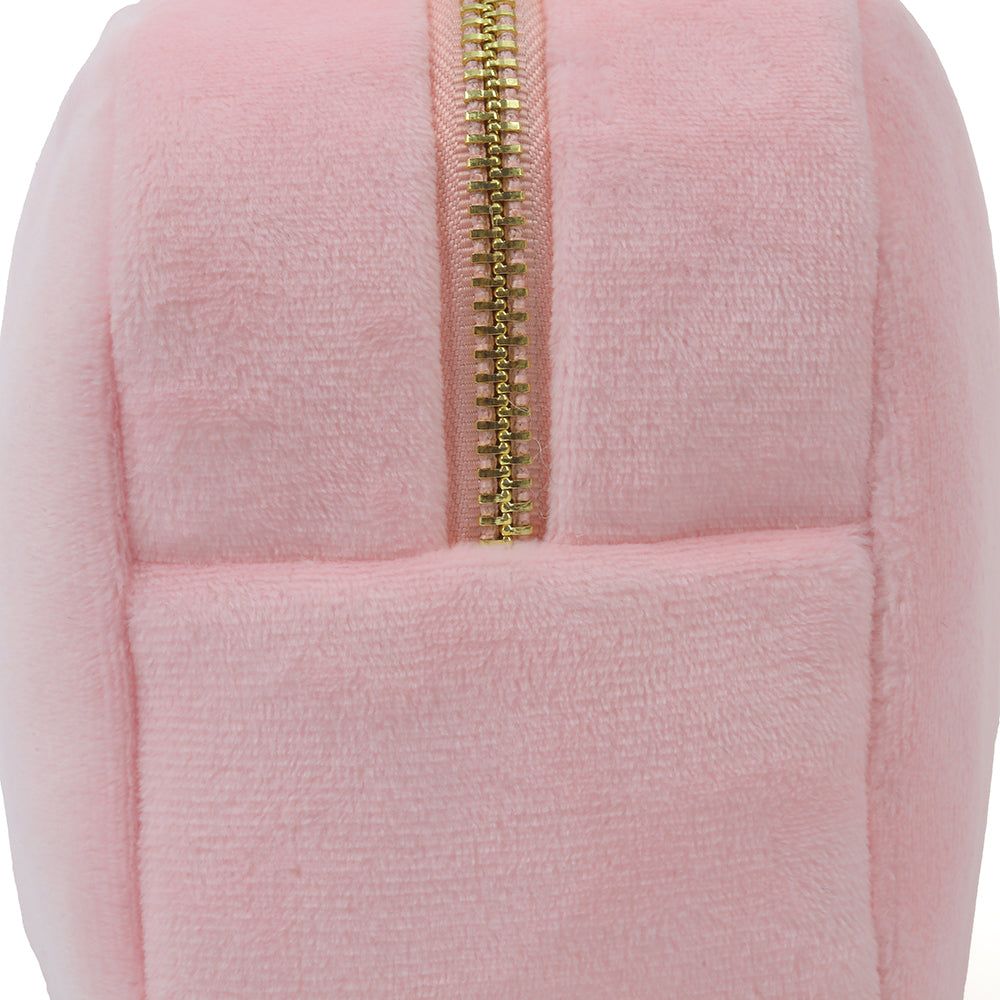 Medium Pink Velvet Pouch