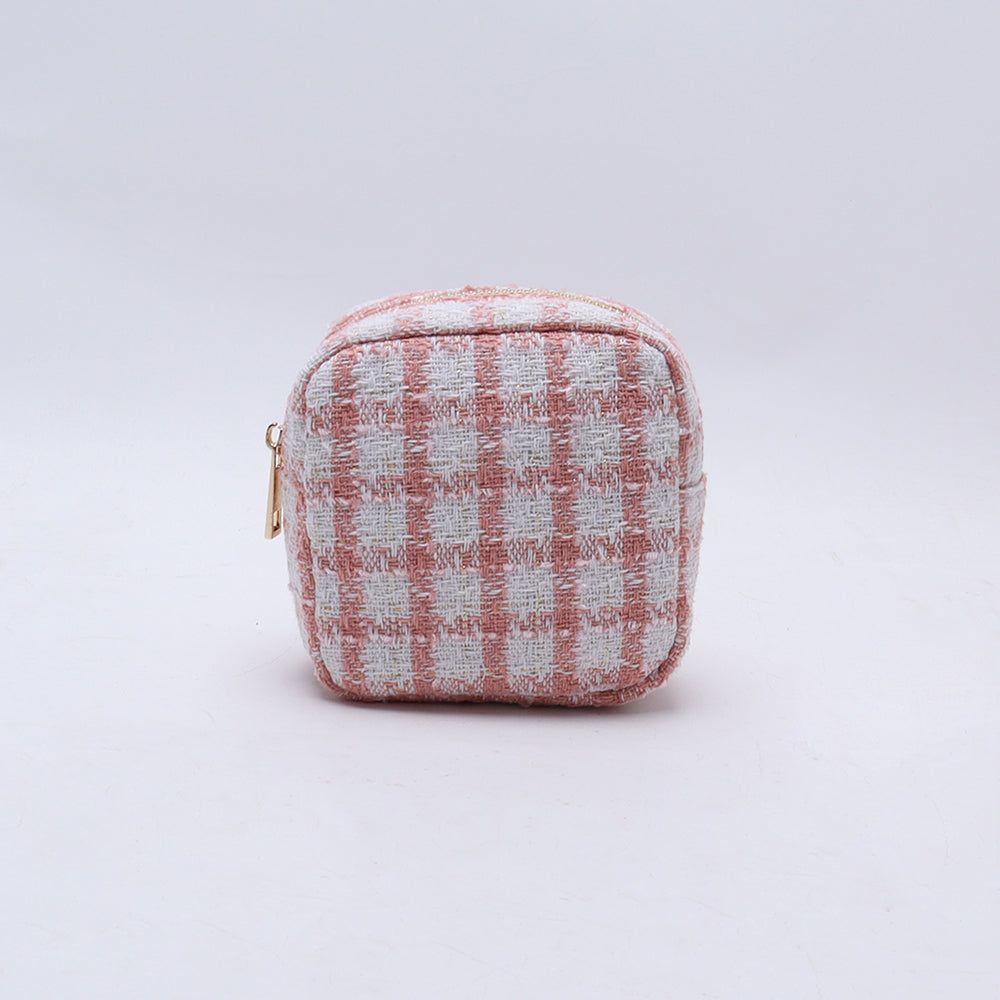 Mini Pink Checkers Pouch