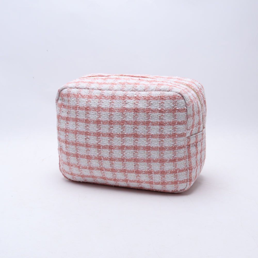 Large Pink Checkers Pouch